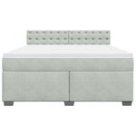 vidaXL Sommier à lattes de lit et matelas Gris clair 180x200cm Velours