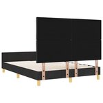 Cadre de lit vidaXL Noir 140x190 cm en tissu