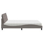 vidaXL Lit avec matelas taupe 160x200 cm tissu