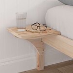 vidaXL Cadre de lit avec tables de chevet Marron Marron
