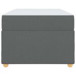 vidaXL Cadre de lit avec matelas Gris foncé 90 x 190 cm tissu