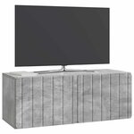 vidaXL Meuble TV mural 78 5 x 31 x 30 cm Gris béton Bois d'ingénierie