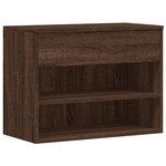 vidaXL Banc à chaussures Chêne marron 60x30x45 cm Bois d'ingénierie