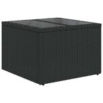 vidaXL Salon de jardin 9 Pièces avec coussins noir résine tressée