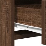 Coiffeuse vidaXL avec lumières LED Chêne Marron 50x41x135 cm