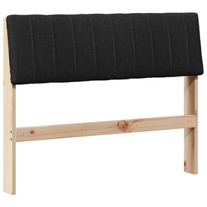 vidaXL Tête de lit capitonnée Noir 100 cm Pin massif