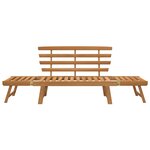 vidaXL Banc de jardin 2-en-1 190 cm Bois solide d'acacia