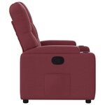 vidaXL Fauteuil inclinable Rouge bordeaux Tissu