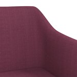 vidaXL Chaises pivotantes à manger lot de 4 violet tissu