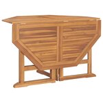 vidaXL Mobilier à dîner d'extérieur pliable 5 Pièces Bois solide de teck