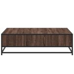 vidaXL Table basse chêne marron 100x100x30 cm bois d'ingénierie/métal