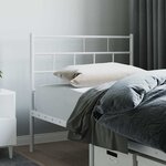 vidaXL Tête de lit de remplacement métal blanc 75 cm