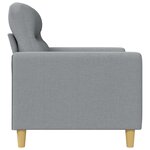 vidaXL Canapé à 3 places Gris clair 180 cm Tissu