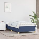 vidaXL Cadre de lit Bleu 80x200 cm Tissu