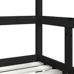 vidaXL Cadre de lit pour enfant noir 70x140 cm bois de pin massif