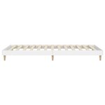 vidaXL Cadre de lit sans matelas blanc 75x190 cm bois d'ingénierie