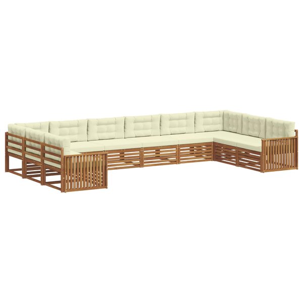 vidaXL Ensembles de canapés avec coussin 6 Pièces Naturel et Crème