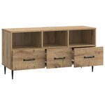 vidaXL Meuble TV 102 x 34 5 x 50 cm Chêne artisanal Bois d'ingénierie