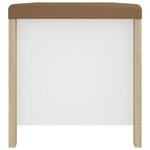 vidaXL Boîte de rangement et coussin Blanc/chêne 105x40x45cm Aggloméré