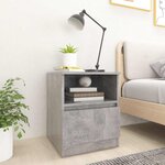 vidaXL Tables de chevet 2 Pièces gris béton 40x40x50 cm bois d'ingénierie