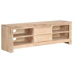 vidaXL Meuble TV Bois d'acacia massif 120 x 30 x 40 cm Marron clair