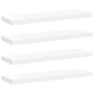 vidaXL Étagères murales flottantes 4 Pièces blanc 80x23 5x3 8 cm MDF