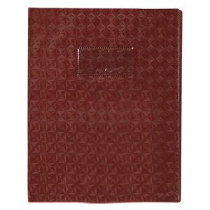 Protège-cahiers grain losange PVC 18/100ème avec porte-étiquette 17x22 cm - Brun CALLIGRAPHE