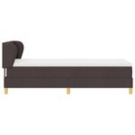 vidaXL Lit à Ressorts avec Matelas Crème 90x200 cm Tissu Marron foncé