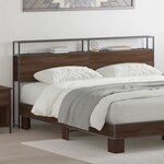 vidaXL Tête de lit de rangement Chêne marron 180 cm Bois d'ingénierie