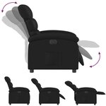 vidaXL Fauteuil inclinable électrique Noir Similicuir