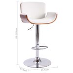 vidaXL Tabouret de bar Blanc Similicuir