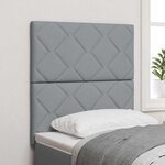 Tête de lit LED vidaXL Design à Blocs de Diamant Gris Clair 80 cm Tissu