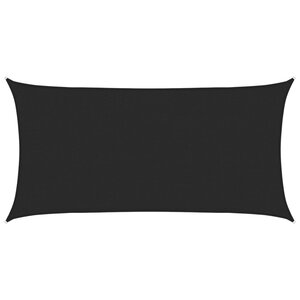 vidaXL Voile d'ombrage 160 g/m² Noir 2x3 5 m PEHD