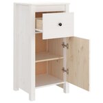 vidaXL Buffets 2 Pièces blanc 40x35x80 cm bois massif de pin