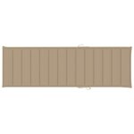 vidaXL Chaise longue double et coussins beige Bois de pin imprégné