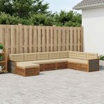 vidaXL Ensemble de canapés d'extérieur 8 Pièces Naturel et Beige