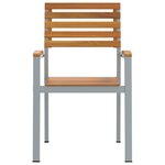 vidaXL Chaises de jardin empilables 6 Pièces en bois solide d'acacia et métal