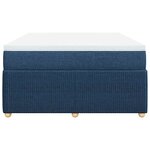 vidaXL Sommier à lattes de lit avec matelas Bleu 140x190 cm Tissu