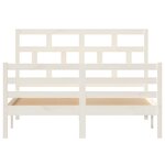 vidaXL Cadre de lit sans matelas blanc bois massif 140x200 cm