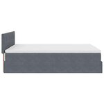 vidaXL Cadre de lit ottoman avec matelas gris foncé 140x190 cm velours