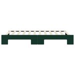 vidaXL Lit de jour avec gigogne sans matelas vert foncé 100x200 cm