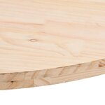 vidaXL Dessus de table 70x35x2 5 cm bois de pin massif ovale