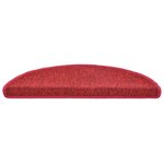 vidaXL Tapis d'escalier 30 pièces 56 x 17 x 3 cm Rouge Demi-rond