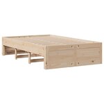 vidaXL Cadre de lit sans matelas avec tiroirs 120x190 cm bois de pin