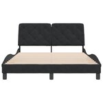 vidaXL Cadre de lit sans matelas noir 140x190 cm velours