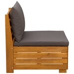 vidaXL Sofa de jardin milieu Bois d'Acacia Massif Marron