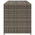 vidaXL Boîte de rangement de jardin gris 283L résine tressée