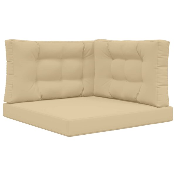 vidaXL Coussin de canapé d'extérieur 3 Pièces Beige Polyester