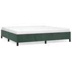 vidaXL Cadre de lit Vert foncé 200x200 cm Velours