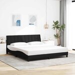 vidaXL Cadre de lit sans matelas noir 180x200 cm tissu